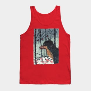 Wolf in Snowy Forest Tank Top